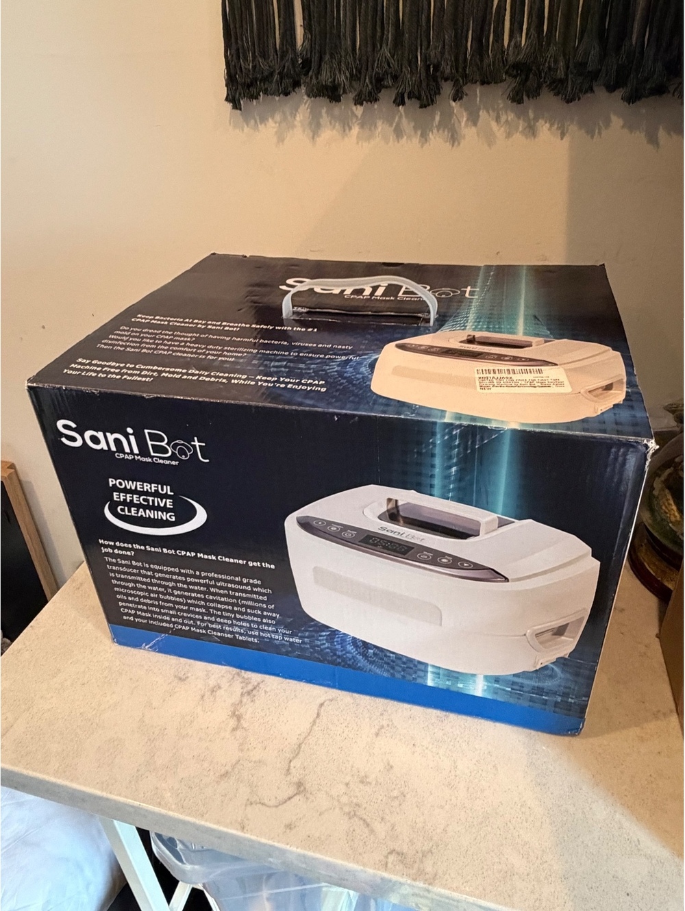 Sani Bot CD-4821 CPAP Mask Ultrasonic Cleaner Heater w Box Accessories Tested